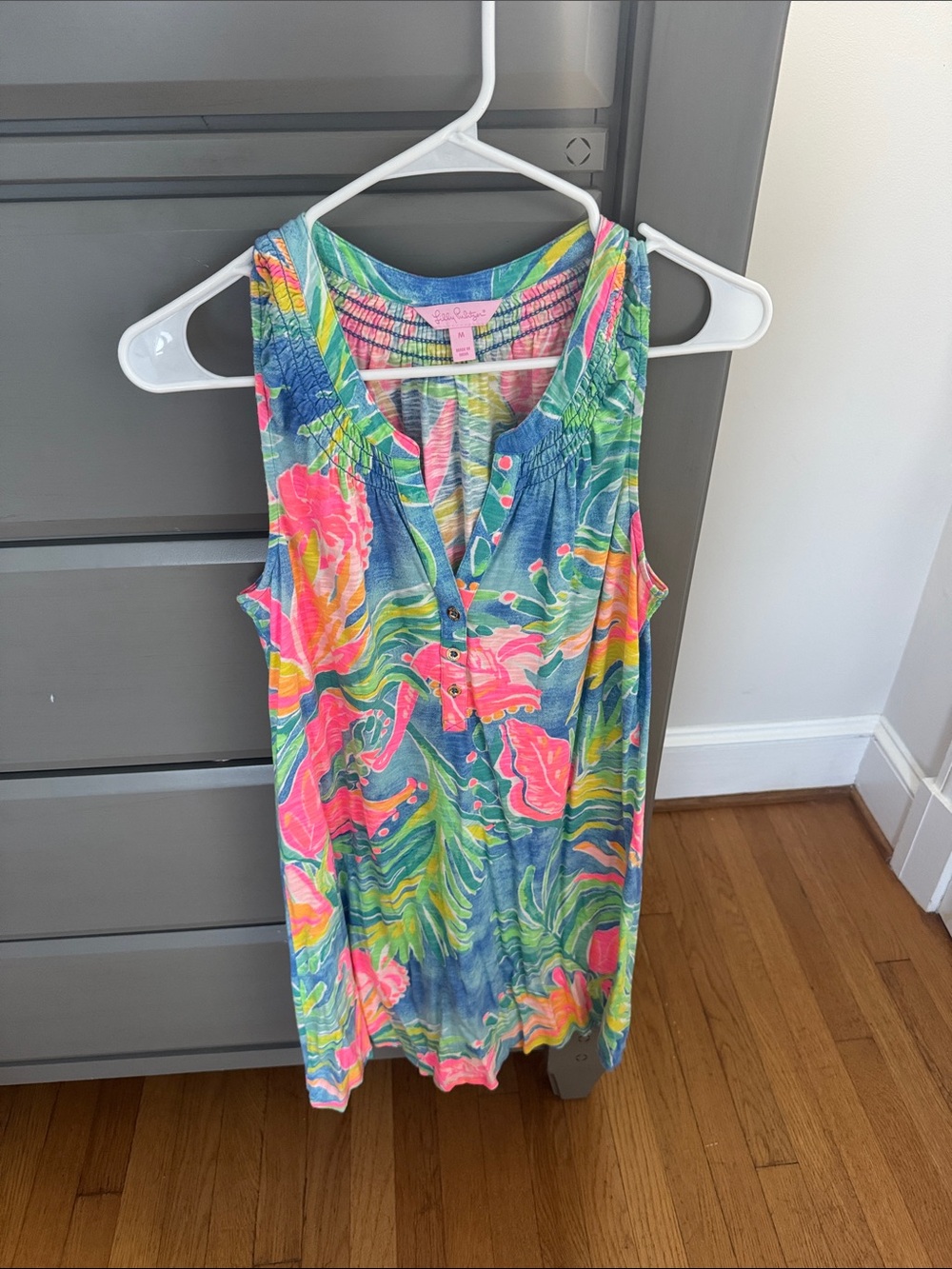 Lilly Pulitzer Sleeveless Floral Tank Dress in Pink, Blue, Green, Yellow